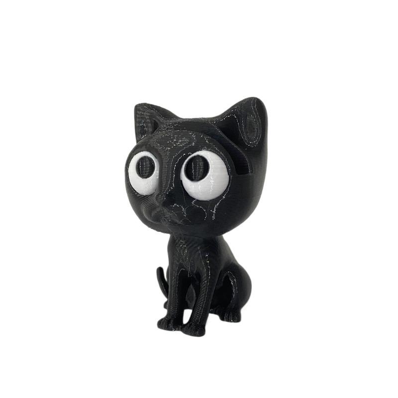 

Cute Cat Shaped Eyeglass Holder 3D Printed Black Glasses Stand Plastic Desktop Organizer for Home Office Desk Decoration