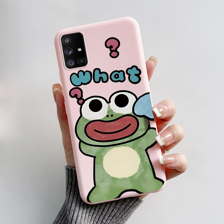 For Samsung Galaxy A51 A71 5G Case SM-A516F SM-A716F Soft Slim Cute Cartoon Frog Back Cover Fundas Bumper For Samsung A 51 Coque