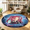 Round Rug Custom NameKpop Demon Hunters Pattern Non Slip Carpet Home Floor Decor