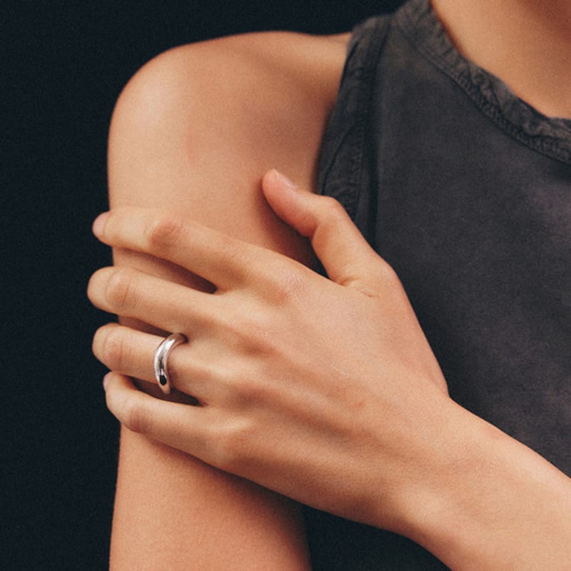 Lowool Wave Silver Ring