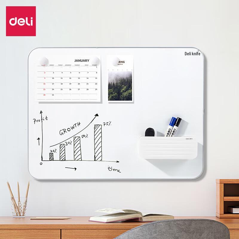 Deli 50025 Narrow Frame Magnetic Whiteboard