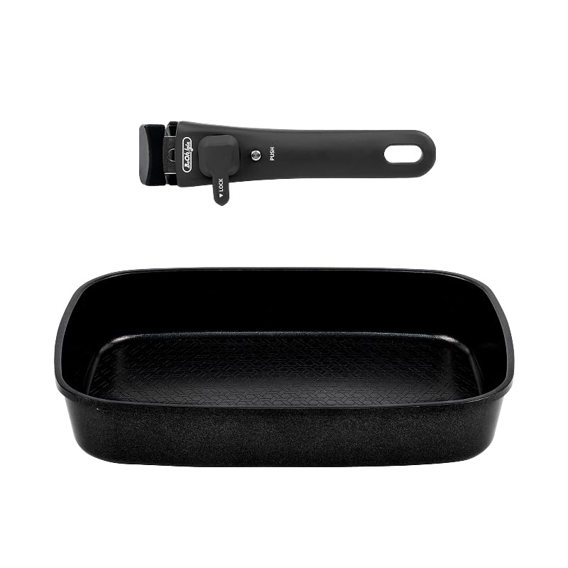 Boohgle 30cm Rectangular Frying Pan Set Rectangular Frying (30cm Pan, Black)