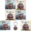 Red Cross Knight Vintage Round Alloy Key Holder For Party And Holiday Gifts
