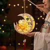Glowing Rabbit Lanterns Wood Lantern DIY Material Package  Mid-Autumn Festival