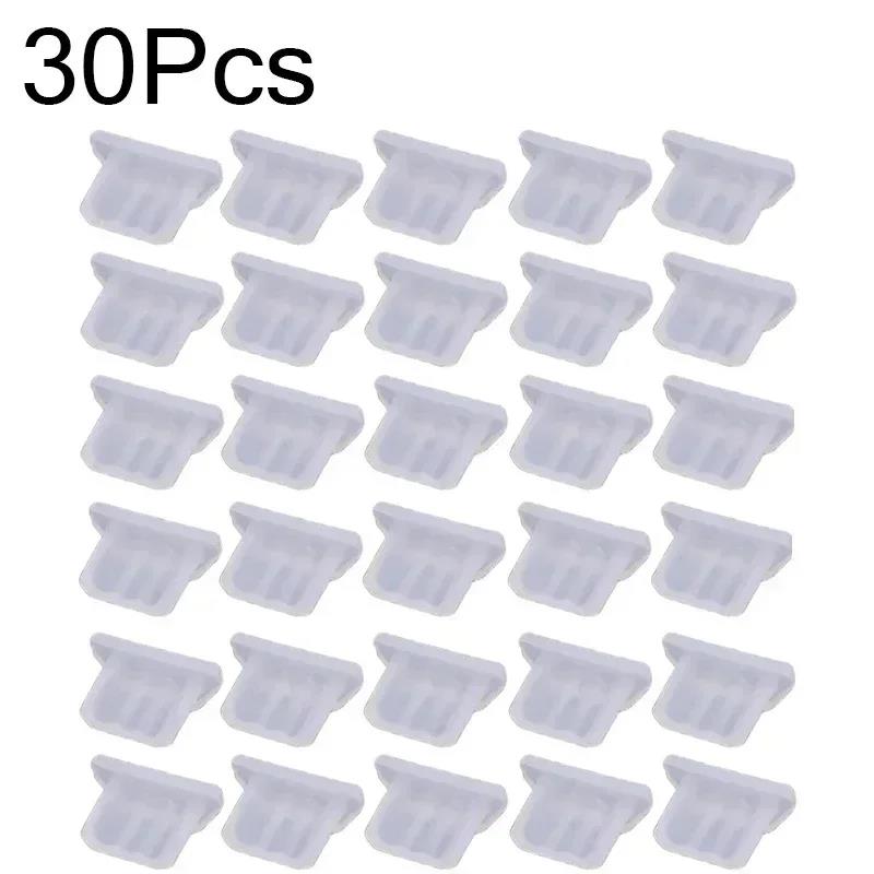 30/20/10/1PCS Soft Silicone Dust Plugs for Android Micro USB Charging Port Protector Caps Anti-dust Plugs for Samsung Laptop2