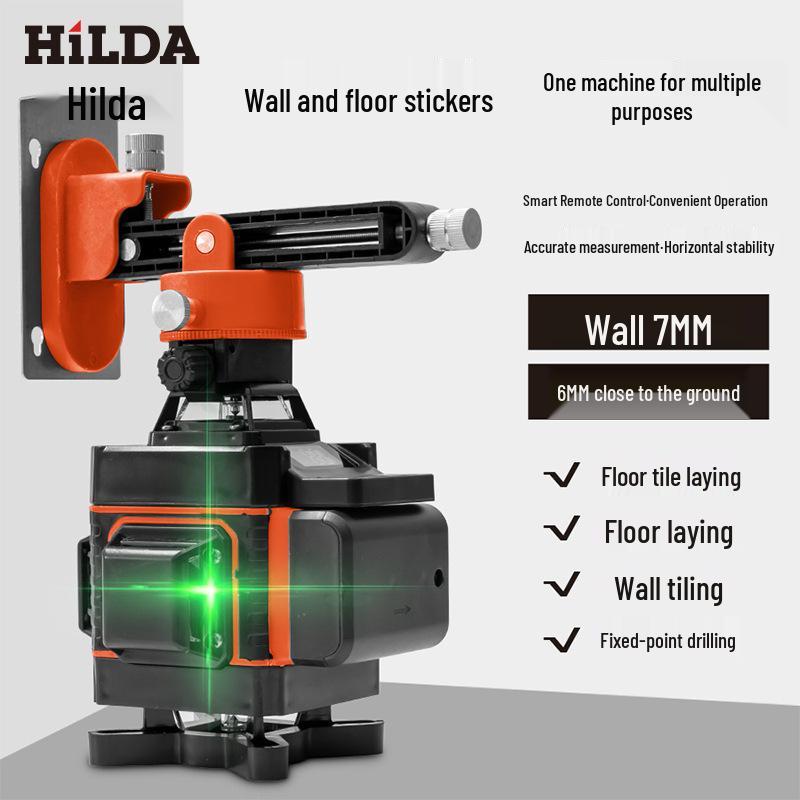 Infrared 16-Line High Precision Green Light Level for Wall & Floor Mounting