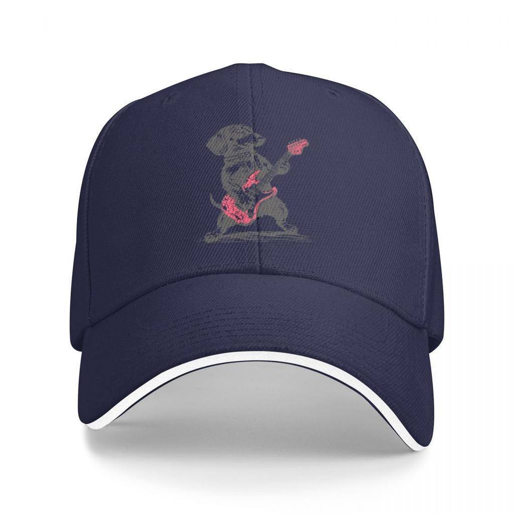 Baseballkappen Vintage Dackel Weenie spielt Gitarre Grafik Herren Damen Sport Sommerhüte