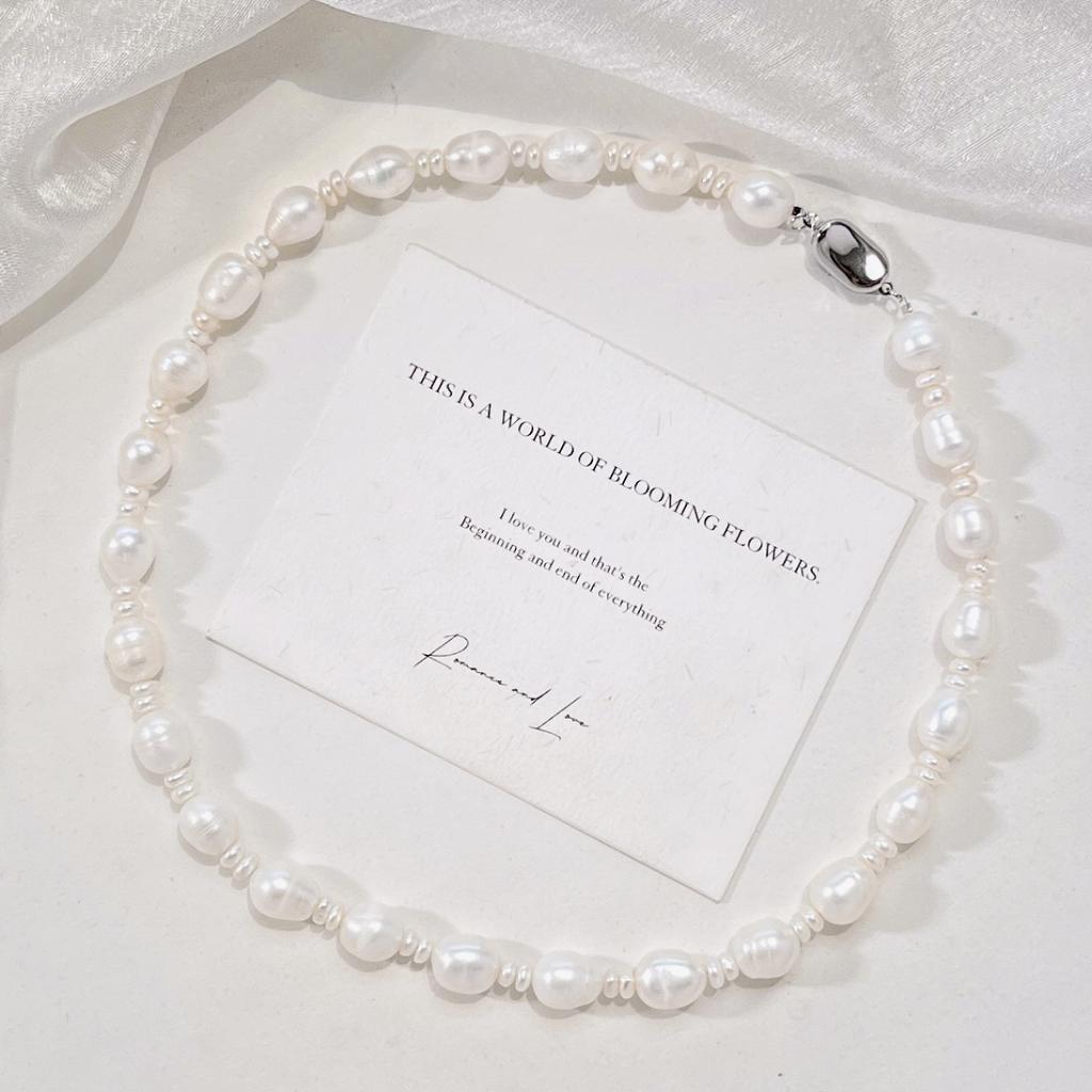 High Quality Natural Freshwater Pearl Necklace Clavicle Chain