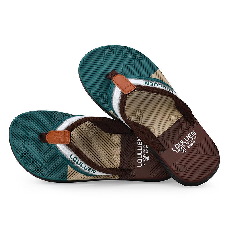Men s 2025 Trend Non-Slip Soft Sole Flip-Flops for Outdoor Beach Wear 39 коричневый
