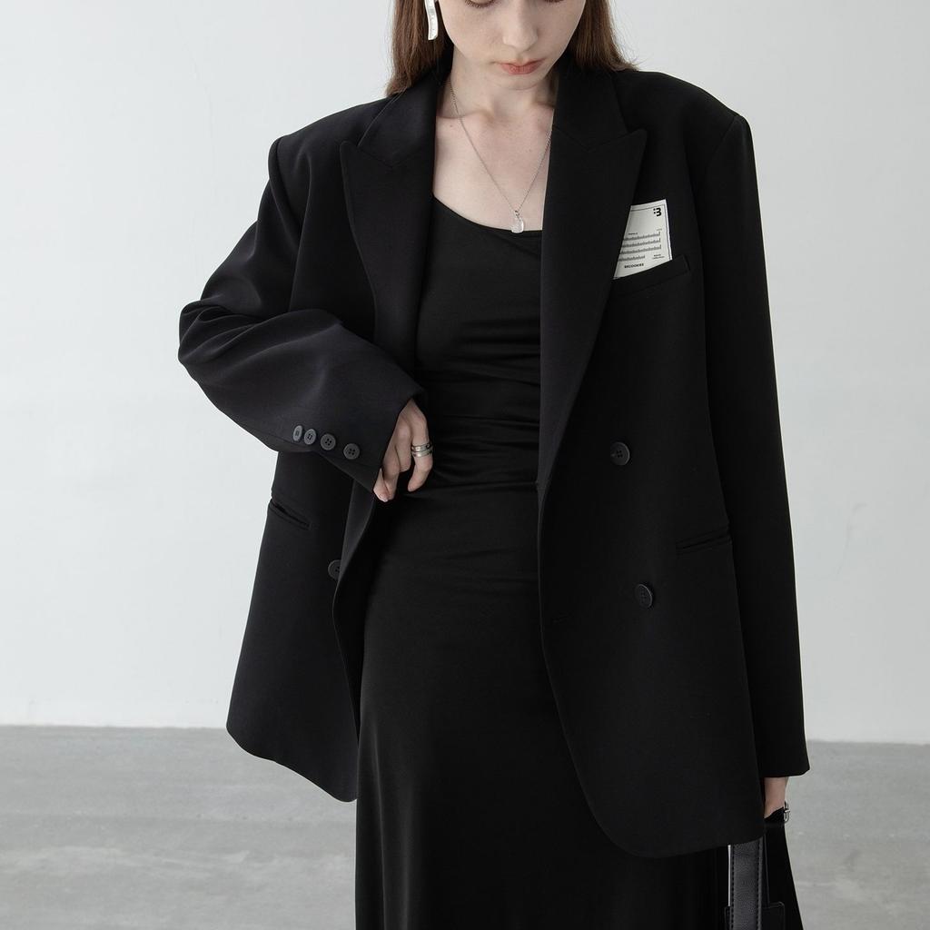 Stylish Korean Loose Oversize Suit Jacket Women's High-end Korean Loose School Uniform Top Trend