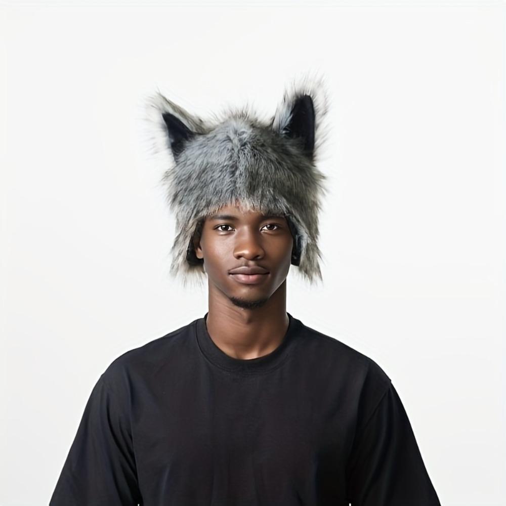 Graue Werwolf-Pfoten-Fäustlinge Flauschige Textur Halloween-Kostümhandschuhe Requisiten Wolfskralle Cosplay-Set Winter