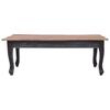 Coffee Table Black 120 X 60 X 45 Cm Solid Wood Mahogany