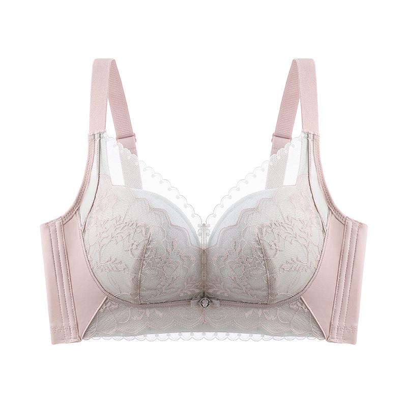 Lace Push-Up Wire-Free Bra for Small Busts - Adjustable, Skin-Friendly, Anti-Sagging Support