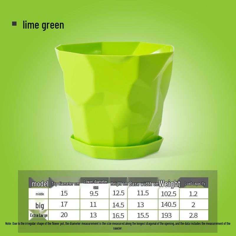 Nordic Imitation Ceramic Plastic Succulent Pots - Durable, Thickened, Large & Small Sizes for Effective Root Control