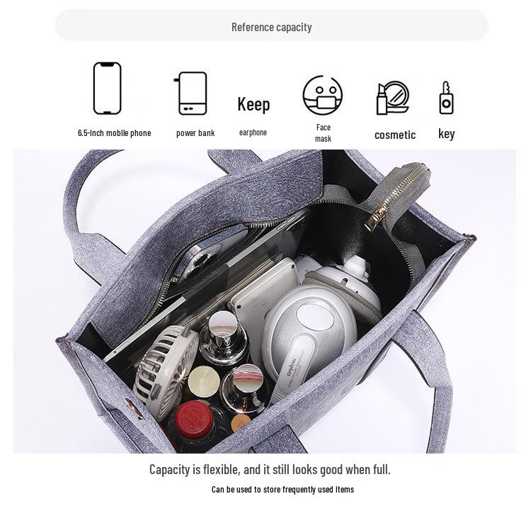 Geantă Tote & Crossbody din Denim Gradient PU cu Capacitate Mare - Modă Trendy pentru Femei