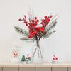 58cm Artificial White Berry Bouquet Christmas Decora Fake Plant for Home Decor Xmas Tree Navidad New Year 2025 Ornaments