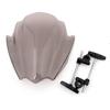 ONGMEIL Universal Motorcycle Windshield Screen Panel, 22mm & 25mm Diameter, Universal Handlebar Compatible, Black (Smoke)