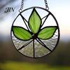 Lightweight Outdoor Decor Acrylic Leaf Hanging Pendant, Waterproof Sunproof Window Hanging, Decorative Four-leaf Clover Pendant Ornament with Colorful