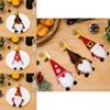 Decor Christmas Charming And Fork Holder Set Featuring Knitted Gnomes For A Magical Table Holiday