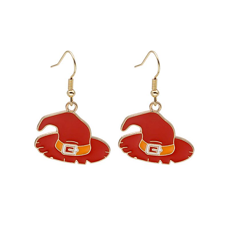 European and American Cartoon Halloween Pumpkin Ghost Earrings: Cute Drip Oil Alloy Design