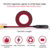12AWG 1.5m/5FT XT90 Male To Car Cigarette Lighter Extension Charging Cable for Baseus 500W Car Inverter FPV Model RC Battery.