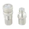 Convenient Hydraulic Quick Connector with Flush Valves and Positioning Holes for bsp NPTG14 NPTG38 NPTG12 NPTG34 NPTG1