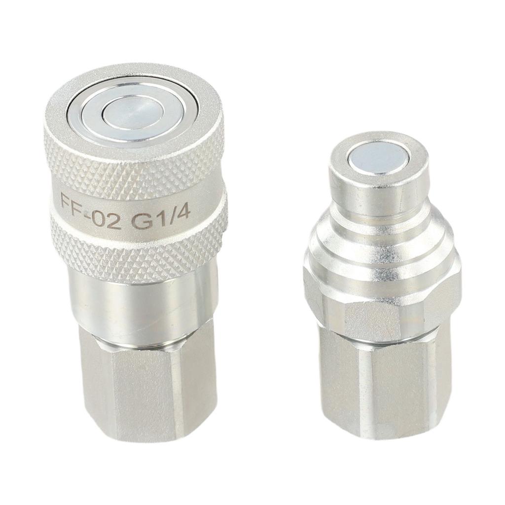 Convenient Hydraulic Quick Connector with Flush Valves and Positioning Holes for bsp NPTG14 NPTG38 NPTG12 NPTG34 NPTG1