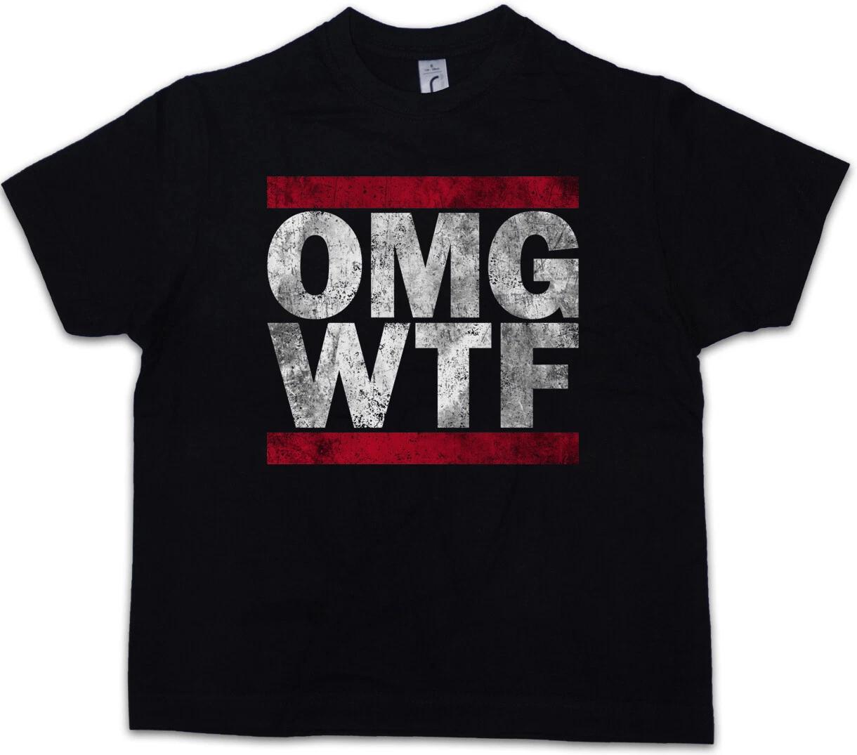 OMG WTF Kids Boys kids boys T-Shirt Run Letters DMC Fun Shirt Oh My God What The 150
