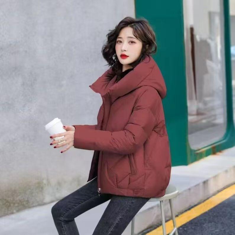 Women's Winter Jacket Winter Female Casual Loose Cotton Jacket Thick Warm Coats Women Pure Color Casual Short Padded Jacket
