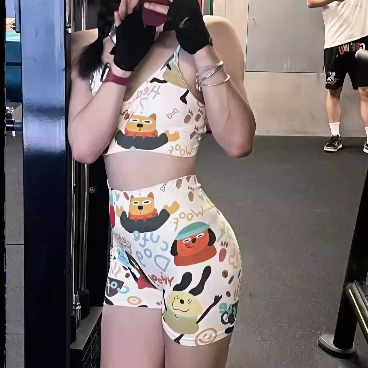 JYL Yoga Shorts Trousers Suit High Waist Sexy Fitness Shorts Hip Lifting Three Points S иволги оранжевый