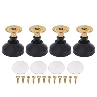 4 Pezzi Alzamobili Regolabili Portata 400kg Antiscivolo Riduzione Rumore Gambe di Supporto per Mobili