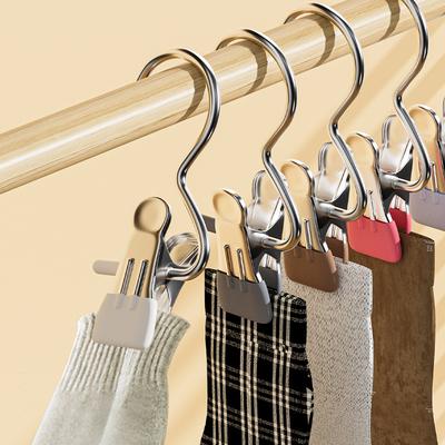 10Pcs Clip Stainless Steel Clothing Clip Multi-Purpose Boot Organizer Clothes Pins Laundry Hooks Home Storage For Clothes Towels