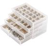 Transparent Acrylic Jewelry Box Organizer Velvet Drawer Jewelry Boxes Storage Ring Necklace Bracelet Earrings Display Stand Gift