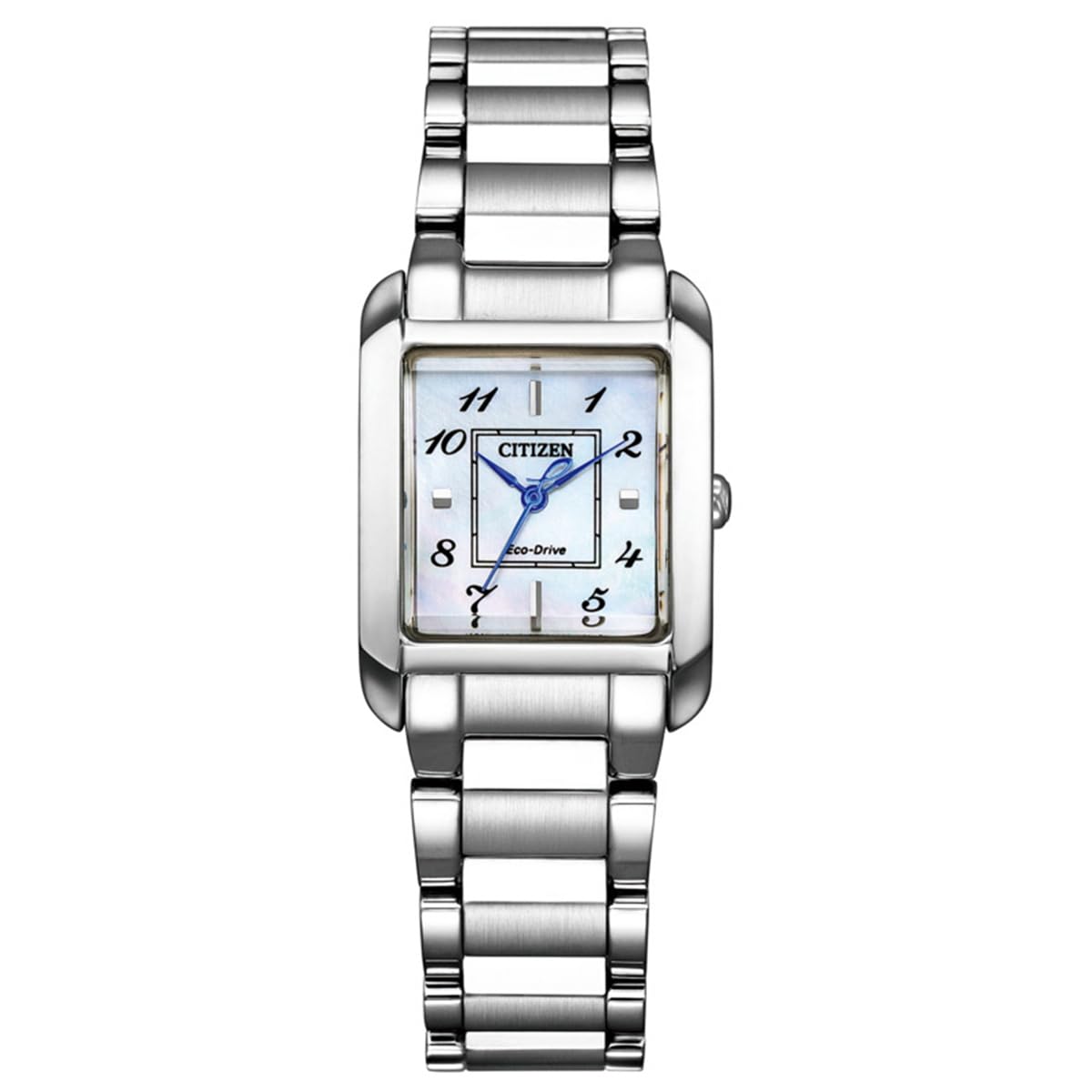 

Citizen Waterproof White SQUARE Silver EW5600-87D Women s Eco-Drive Watch, Mother-of-Pearl Collection,