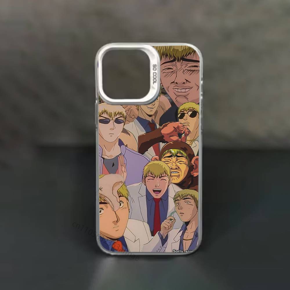 Great Teacher Onizuka GTO Phone Case For iPhone 17,16,15,14,13,12,11,Pro,Max,Plus,Mini,X,XS,XR,8,S,SE Soft Black Case