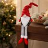 Christmas Faceless Doll Figurine Leg-Hanging Ornament, Forest Gnome Home Decor for Holiday Table Shelf