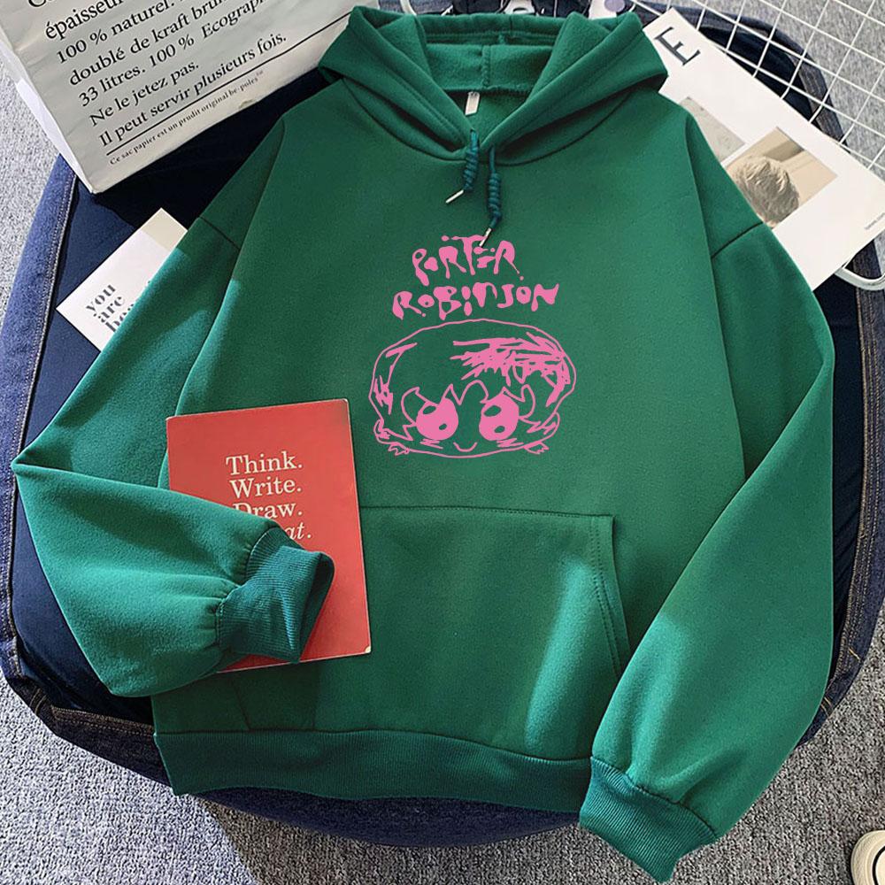 Women Clothing Smile World Tour Hoody Porter Robinson Cartoon Printing Hoodies Sudaderas Para Mujer Kawaii Graphic Top