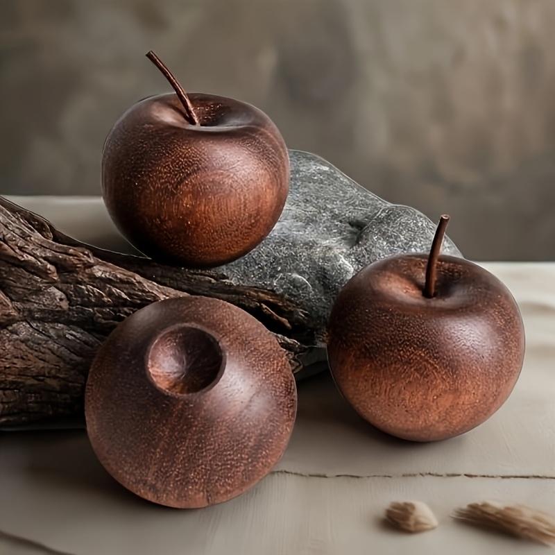 1Pcs Of Wooden Apple Shaped Essential Oil Diffuser Fragrance Diffuser Suitable For Home Bathroom Room Car Decoration Accessories