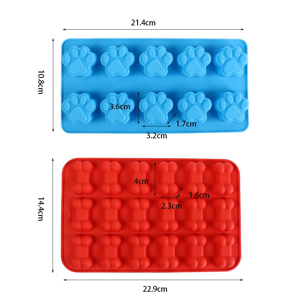 High Temperature Resistance Dog Paw Baking Moulds Easy Demoulding Candy Mold Bone Ice Trays  Jelly