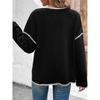 New Autumn and Winter Women's Loose Color Matching Polar Fleece Jacket for Women Knitted Cardigan