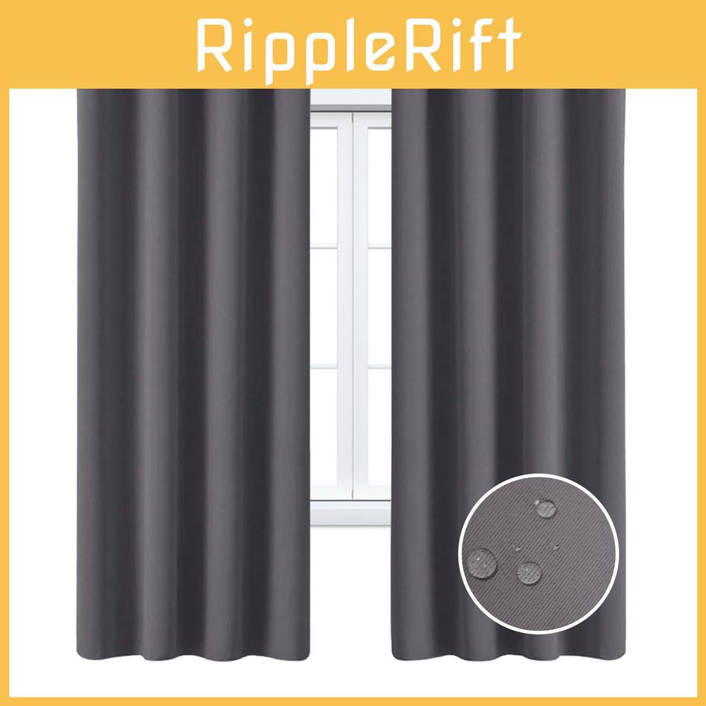 Solid Waterproof Color Sun Blocking Curtain With Nordic Style For Balcony Areas