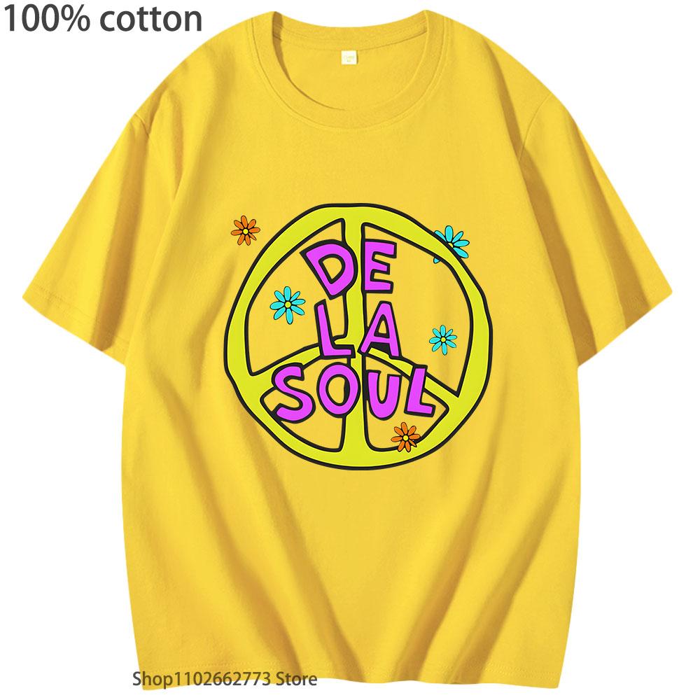 

De La Soul Music T-shirts High Street Hip Hop Shirt Fashion Anime Tshirt 100% Cotton Streetwear Men Women Clothing Tops 3XL