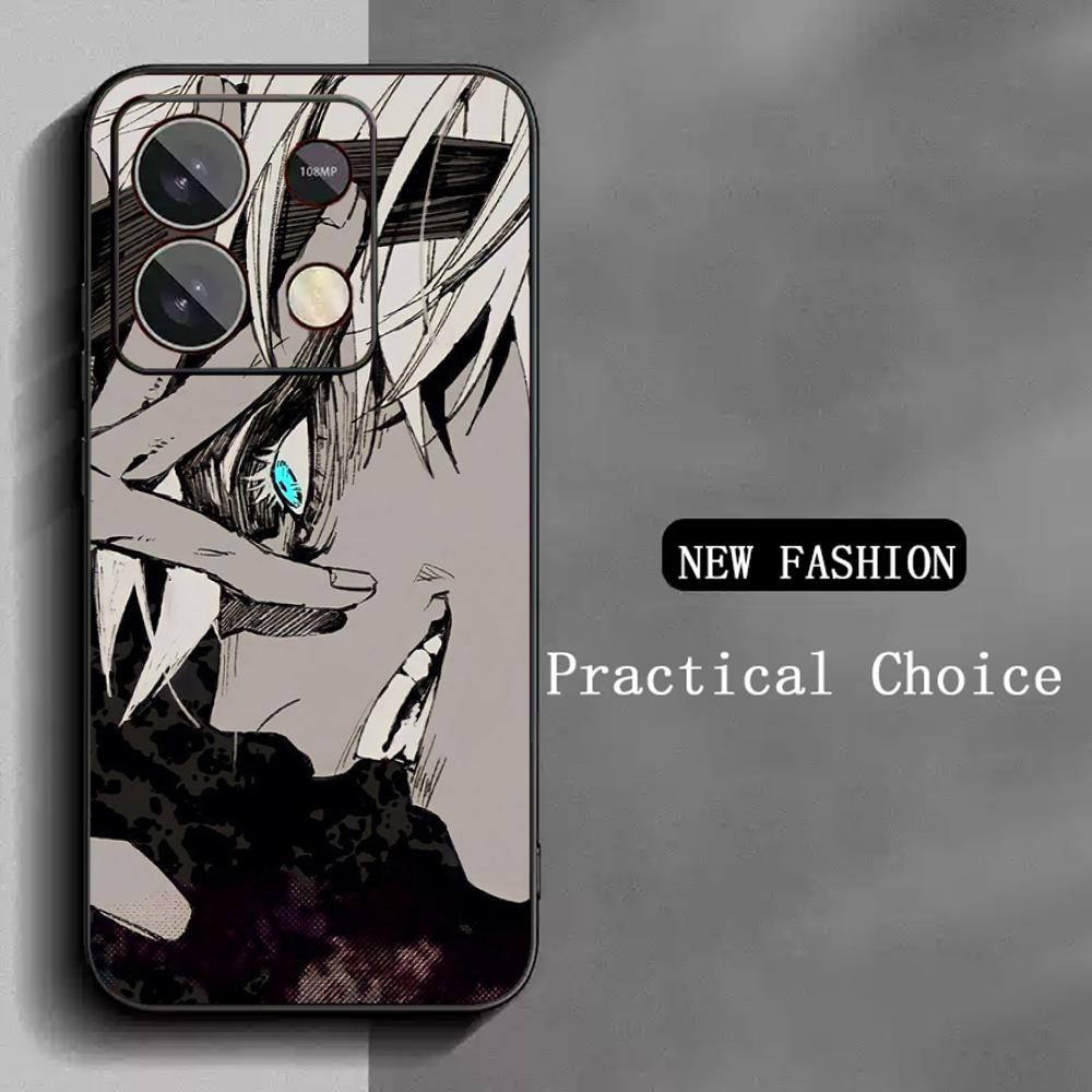Satoru Gojo Hot Anime Man Poster Phone Case For Redmi Note 14 13 12 11 Pro Plus S 5G 14C A3 Soft Black Phone Cover