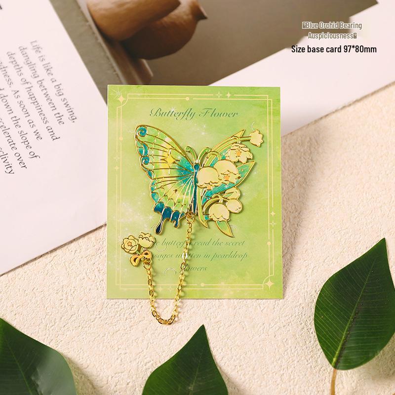 Exquisites Retro Schmetterling Metalllesezeichen - Elegante literarische Seitenklemme, Perfektes Abschlussgeschenk für Studenten