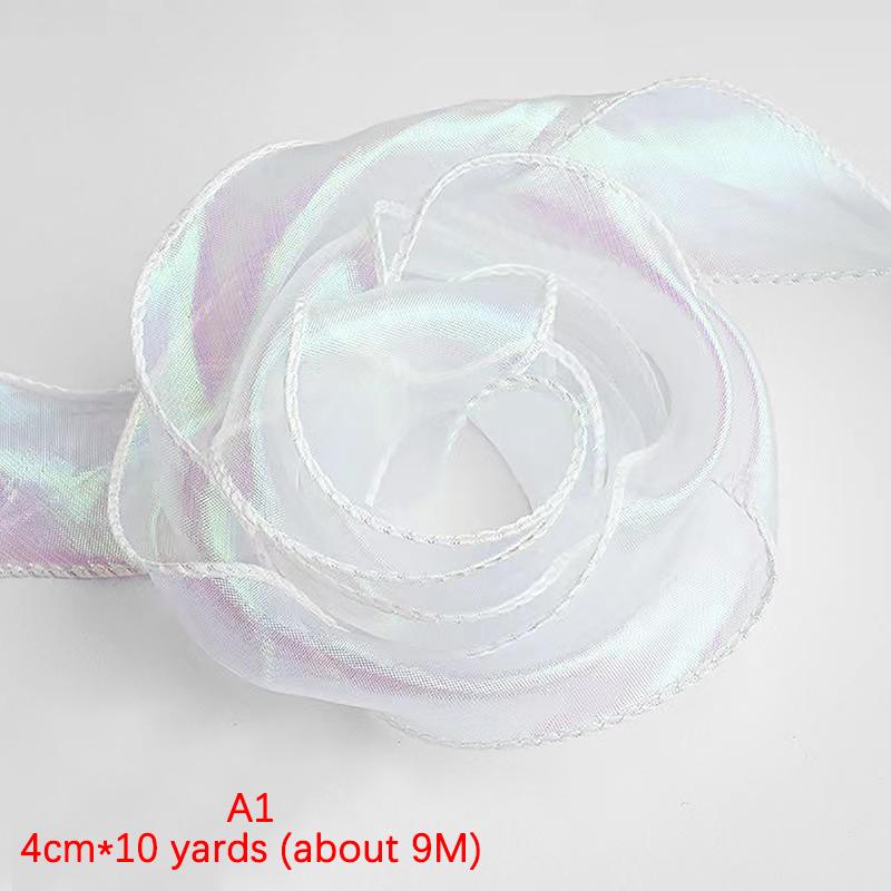 Fishtail Yarn Ribbon Cake Bow Headpiece Gift Baking Embellished Ribbon Flower Packaging Floral Yarn Ribbon