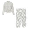 Frühling 2026 Europäisches Polka-Dot Hemdjacke & Mittellange Hosen Set