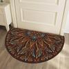 Nordic Entrance Doormat Anti Slip Floral Door Floor Mat Indoor Half Round Welcome Mat Bathroom Hallway Carpet Kitchen Area Rugs