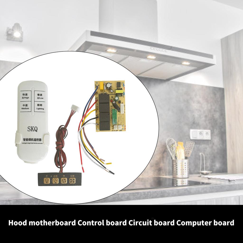 Range Hood Board Maintenance General Control Board Computer Board Circuit Board with Remote Controller Replacement