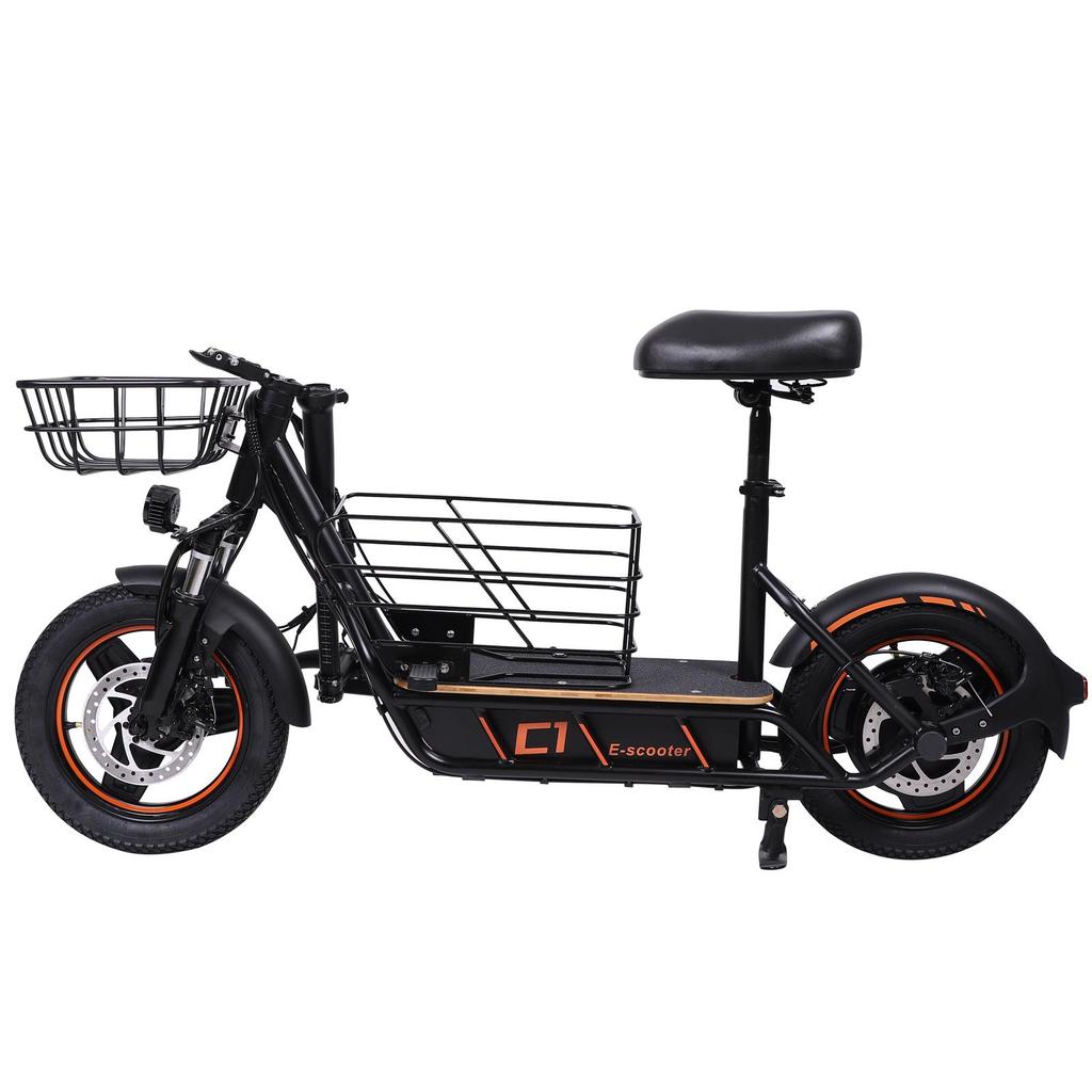 FreeBoy H14 Folding Electric Scooter, 36V 10Ah Battery, Detachable Basket