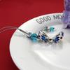Flower Pendant Rope Keychain Light Blue Keyring Women's Fashion Keyring Jewelry